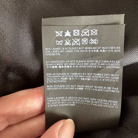 Saint Laurent Wool Wrap Skirt size FR 36 Black Leather Trim - Picture 15 of 16